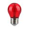 V-TAC LED izzó filament COG  E27 G45 2W piros kisgömb - 217413