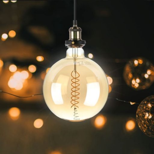 V-TAC Dimmelhető borostyán LED izzó filament COG  E27 G200 8W 1800K nagygömb - 217462