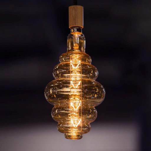 V-TAC Dimmelhető füstszínű LED izzó filament COG  E27 S200 8W 1800K nagygömb - 217465