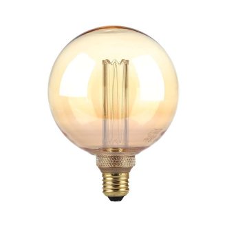   V-TAC Borostyán LED izzó filament COG  E27 G125 4W 1800K - 217475