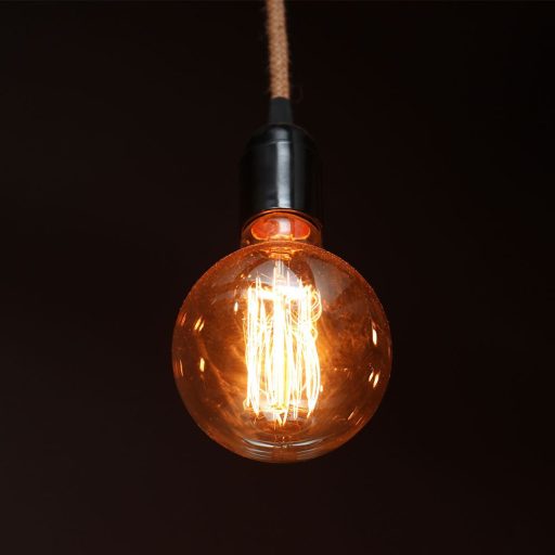 V-TAC Borostyán LED izzó filament COG  E27 G125 4W 1800K - 217475