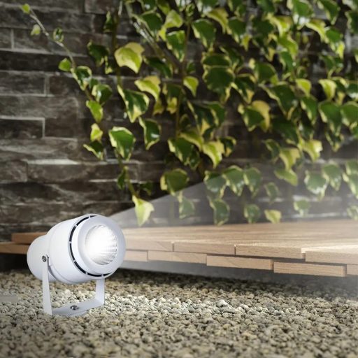V-TAC LED 12W leszúrható kerti lámpa - fehér - 3000K - 217547