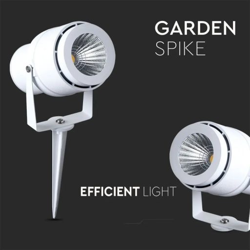 V-TAC LED 12W leszúrható kerti lámpa - fehér - 3000K - 217547