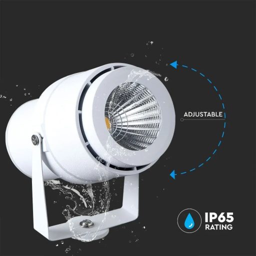 V-TAC LED 12W leszúrható kerti lámpa - fehér - 3000K - 217547