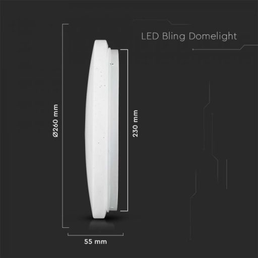 V-TAC LED mennyezeti lámpa csillagos búrával 12W 3 az 1-ben - 217602