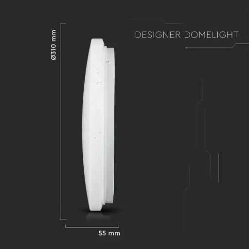 V-TAC LED mennyezeti lámpa csillagos búrával 18W 3 az 1-ben - 217604 Akciós