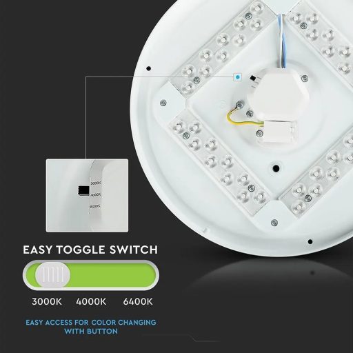 V-TAC LED mennyezeti lámpa csillagos búrával 36W 3 az 1-ben - 217608