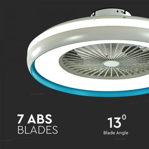 V-TAC 45W Mennyezeti ventilátor RF távirányítóval CCT LED Lámpa - 217934