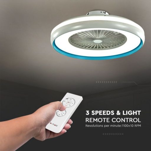V-TAC 45W Mennyezeti ventilátor RF távirányítóval CCT LED Lámpa - 217934