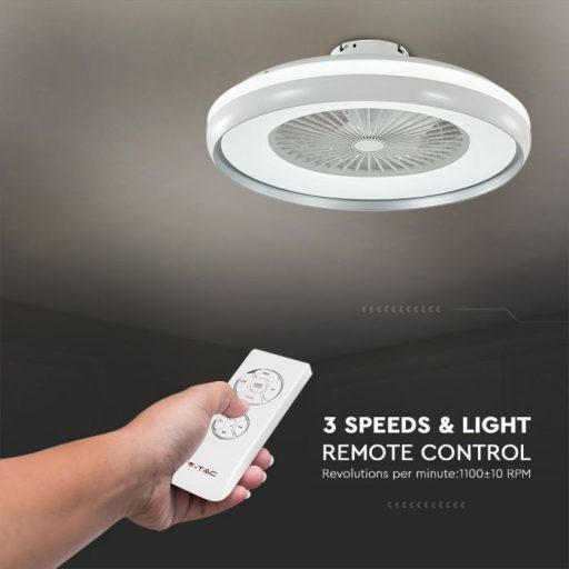 V-TAC 45W Mennyezeti ventilátor RF távirányítóval CCT LED Lámpa - 217935