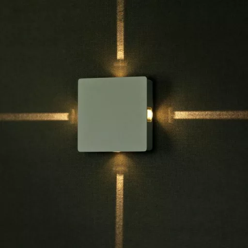 V-TAC 4W led fali lámpatest négyzet, fehér 3000K - IP65 - 218209