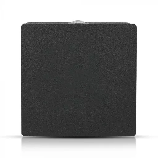 V-TAC 4W led fali lámpatest négyzet, fekete 3000K - IP65 - 218211