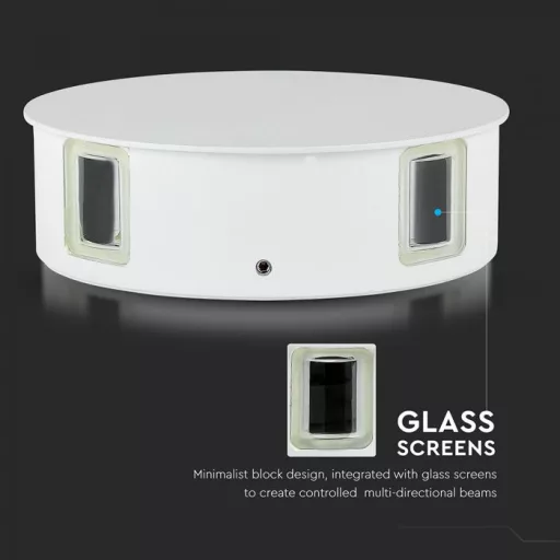 V-TAC 4W led fali lámpatest kerek, fehér 4000K - IP65 - 218214