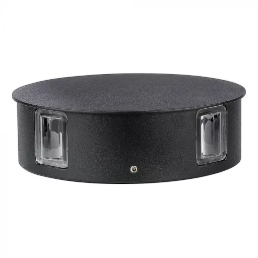 V-TAC 4W led fali lámpatest kerek, fekete 3000K - IP65 - 218215