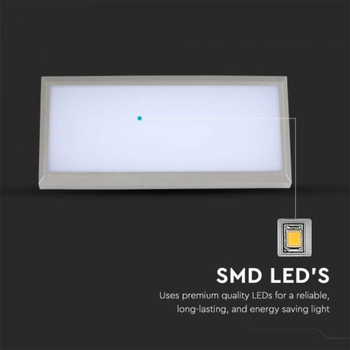 V-TAC 12W LED kültéri lámpa IP65 szürke színű 4000K - 218234