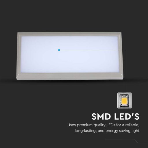 V-TAC 20W LED kültéri lámpa IP65 szürke színű 3000K - 218236