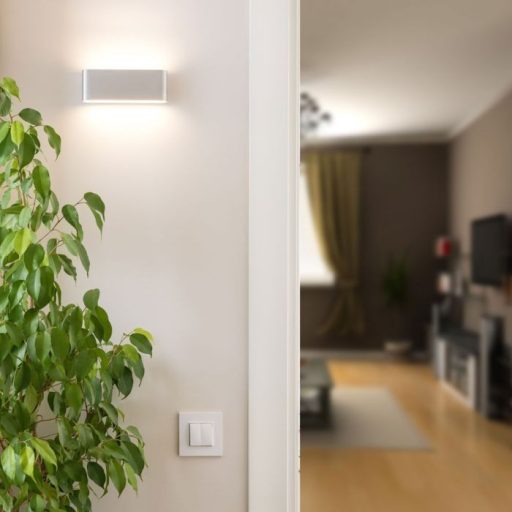 V-TAC 12W LED Fel/Le világító kültéri lágy fény IP65 szürke színű 3000K - 218242