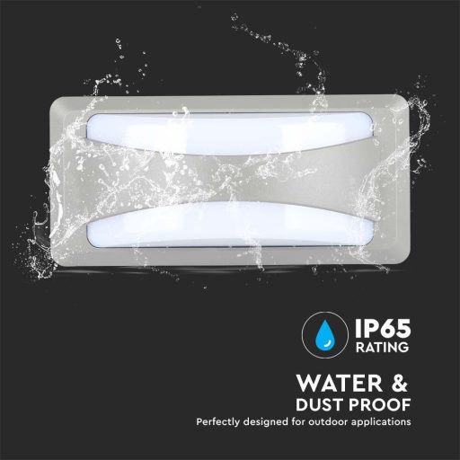 V-TAC 12W LED Fali lámpa lágy fényű IP65 szürke színű 4000K - 218246