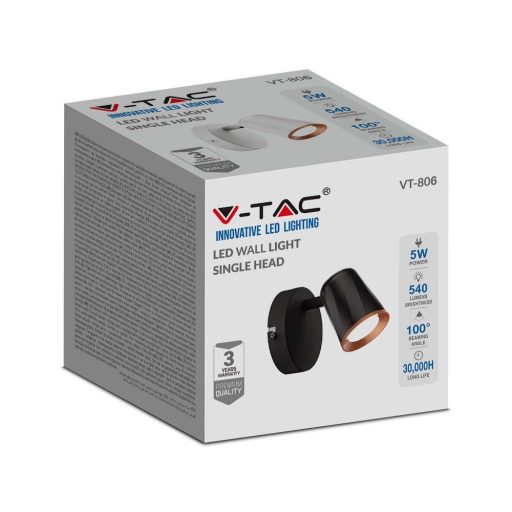 V-TAC 6W LED Fali lámpa fehér 4000K - 218252