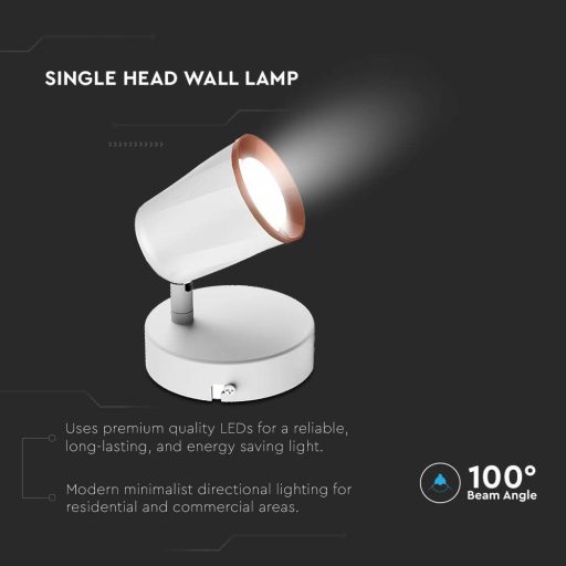 V-TAC 6W LED Fali lámpa fehér 4000K - 218252