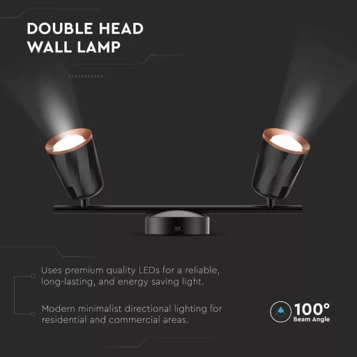 V-TAC LED 12W mennyezeti lámpa fekete - 3000K - 218255