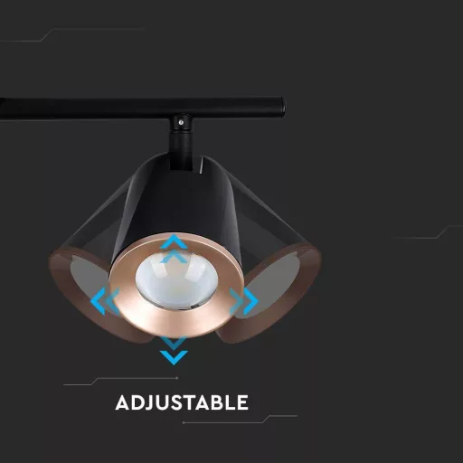 V-TAC LED 12W mennyezeti lámpa fekete - 3000K - 218255
