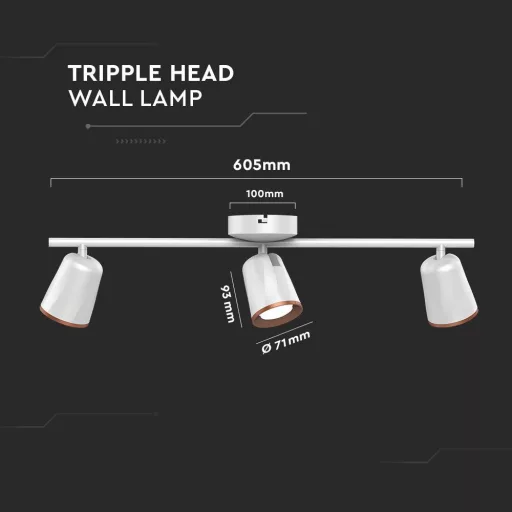 V-TAC LED 15W mennyezeti lámpa fehér  - 4000K - 218260