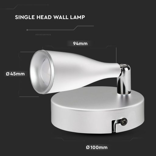 V-TAC LED 4.5W mennyezeti lámpa fehér  - 4000K - 218264