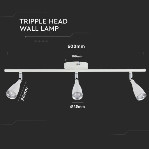 V-TAC 13.5W led spot lámpa - fehér - 3000K - 218270