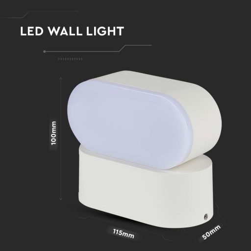 V-TAC LED fali lámpatest 5W fehér 4000K - IP65 - 218287