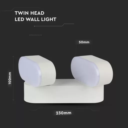 V-TAC 10W LED Fali lámpa mozgatható fehér színű 3000K - IP65 - 218292