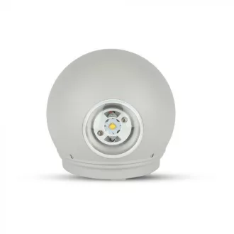   V-TAC 4W LED Fali világítás IP65 szürke színű kerek 4000K - 218306