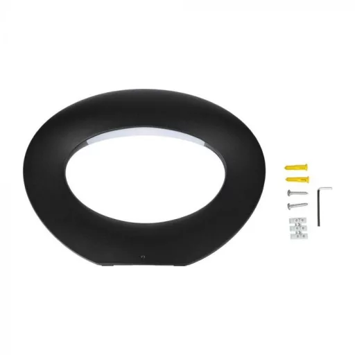 V-TAC 9W LED Fali lámpa fekete színű 3000K - IP65 - 218309