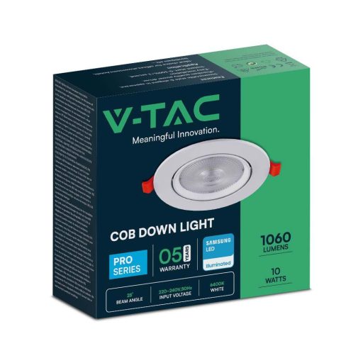 V-TAC LED billenthető mennyezeti lámpa 10W Samsung chip 4000K - 21840