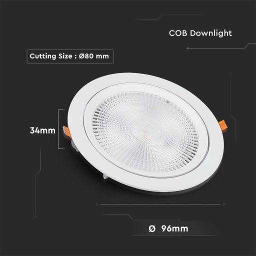 V-TAC LED billenthető mennyezeti lámpa 10W Samsung chip 4000K - 21840