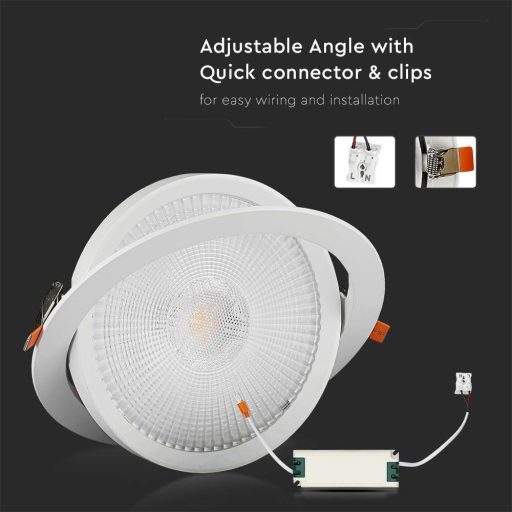 V-TAC LED billenthető mennyezeti lámpa 10W Samsung chip 4000K - 21840