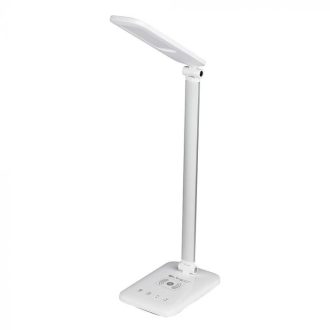   V-TAC LED asztali lámpa 7W 3in1 vezeték nélküli telefon töltővel - fehér - 218519
