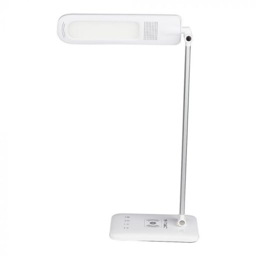 V-TAC LED asztali lámpa 7W 3in1 vezeték nélküli telefon töltővel - fehér - 218519