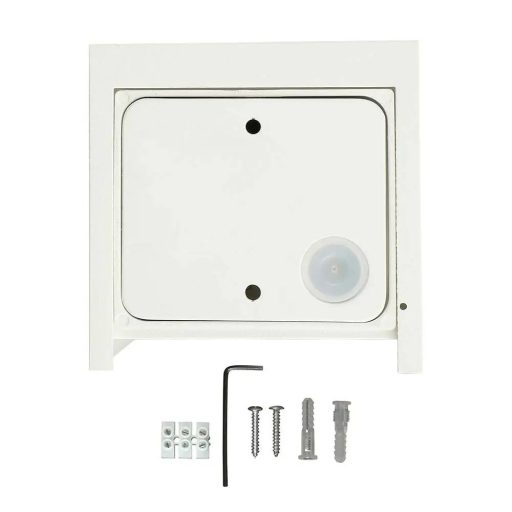 V-TAC 12W LED Fali lámpa Bridgelux Chip fehér színű négyzet alakú 3000K - IP65 - 218527