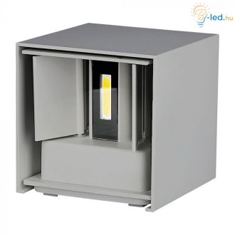   V-TAC 11W LED Fali lámpa Bridgelux Chip szürke színű négyzet alakú 4000K - IP65 - 218532