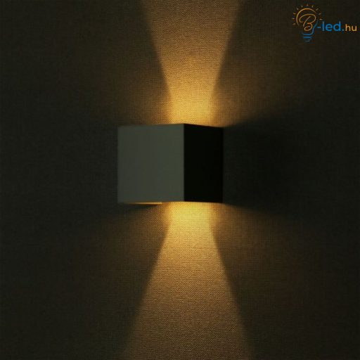 V-TAC 11W LED Fali lámpa Bridgelux Chip szürke színű négyzet alakú 4000K - IP65 - 218532