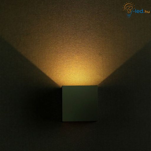 V-TAC 11W LED Fali lámpa Bridgelux Chip szürke színű négyzet alakú 4000K - IP65 - 218532