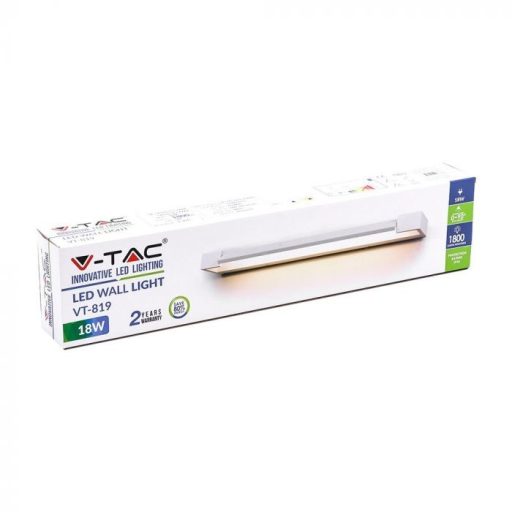 V-TAC 18W LED Fali lámpa IP44 fehér színű 4000K - 218534