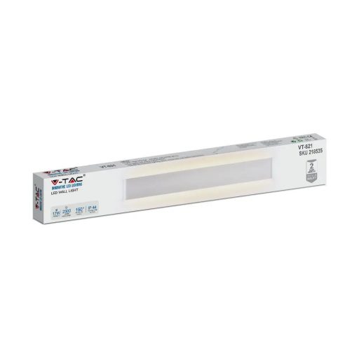 V-TAC 17W LED Fali lámpa IP44 fehér színű 3000K - 218535