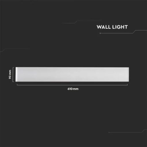 V-TAC 17W LED Fali lámpa IP44 fehér színű 3000K - 218535