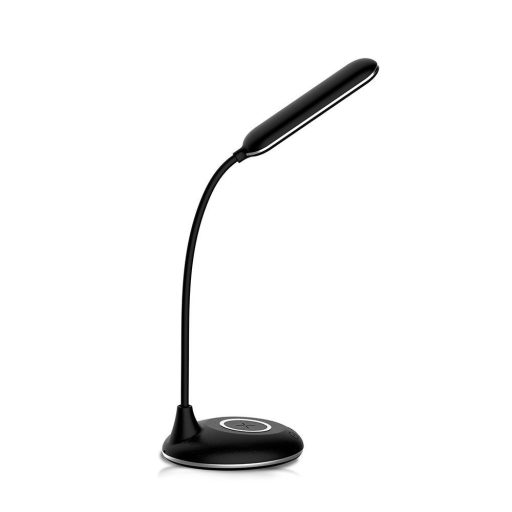 V-TAC LED asztali lámpa 4W 3 az 1-ben vezeték nélküli telefon töltővel - fekete - 218604