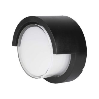   V-TAC LED Fali világítás kerek forma 7W IP65 3000K - fekete - 218609