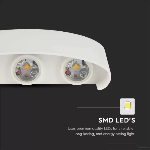 V-TAC 6W LED Fali lámpa IP54 fehér 3000K - 218613