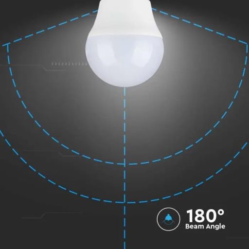 V-TAC LED izzó  E27 G45 6.5W 180° 6500K kisgömb (Samsung Chip) - 21868