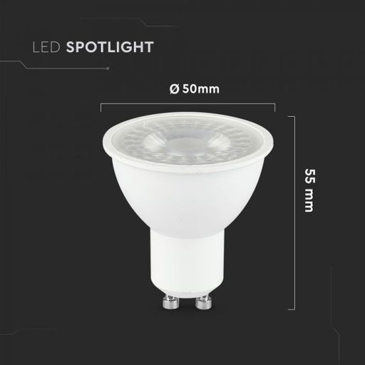 V-TAC LED spotlámpa GU10 MR16 7.5W 110° 4000K - 218731